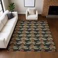 thumbnail image 6 of Addison Rugs Chantille Indoor/Outdoor Transitional Floral Black Machine Washable Rectangle Rug, 10' x 14', 6 of 8