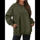 thumbnail image 2 of Sudadera de Gran Tamaño para Mujer, Cuello Redondo, Larga, Jersey de , Ropa de Moda de Otoño con Bolsillo Verde XXL, 2 of 6