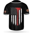 thumbnail image 3 of Personalized Firefighter Baseball Jersey, Thin Red Line Fire Man Gift, Firefighter Shirts 3D, Firefighter Gift Men Women (S), 3 of 6