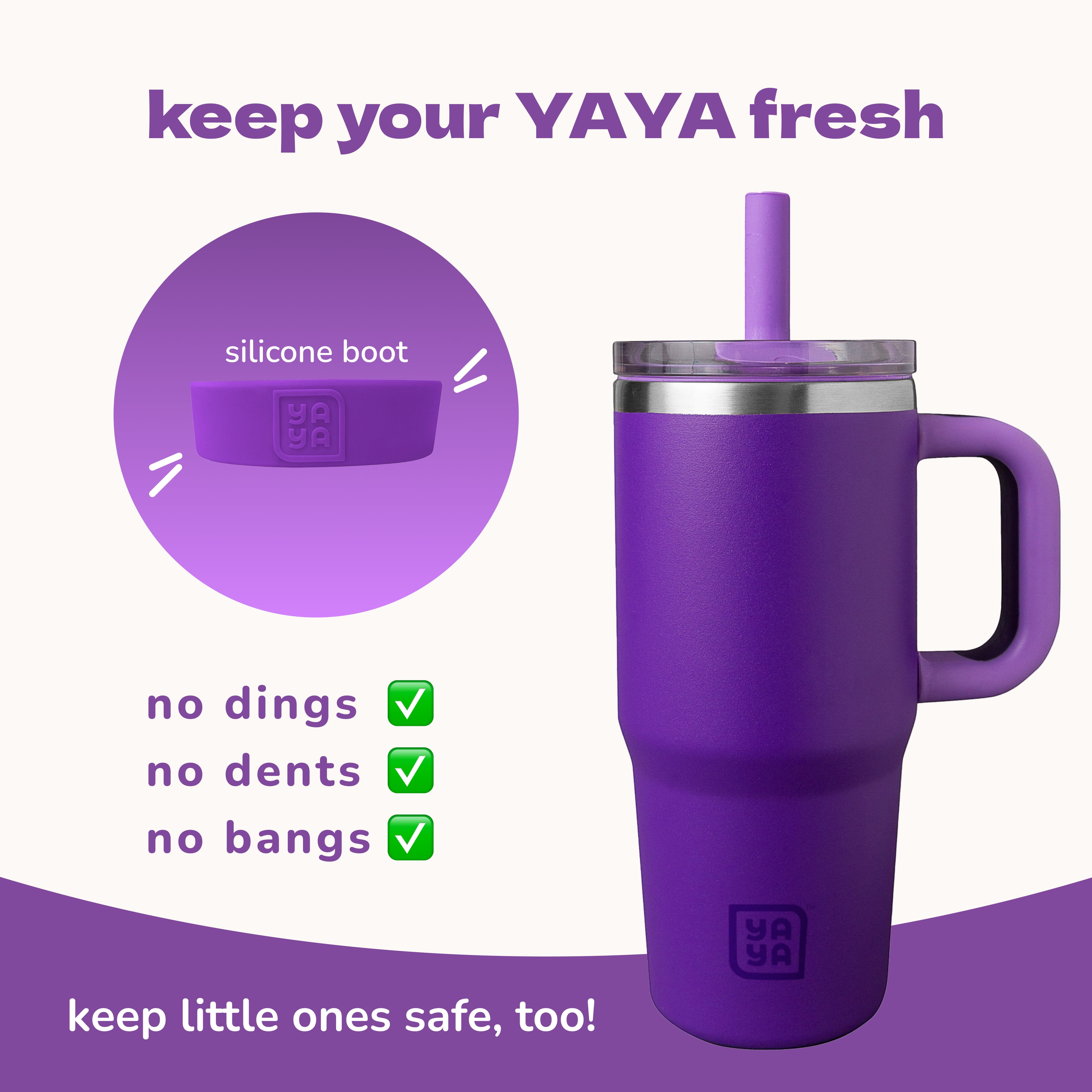 YAYA My First Travel Tumbler Replacement Accessories for Toddlers, Purple