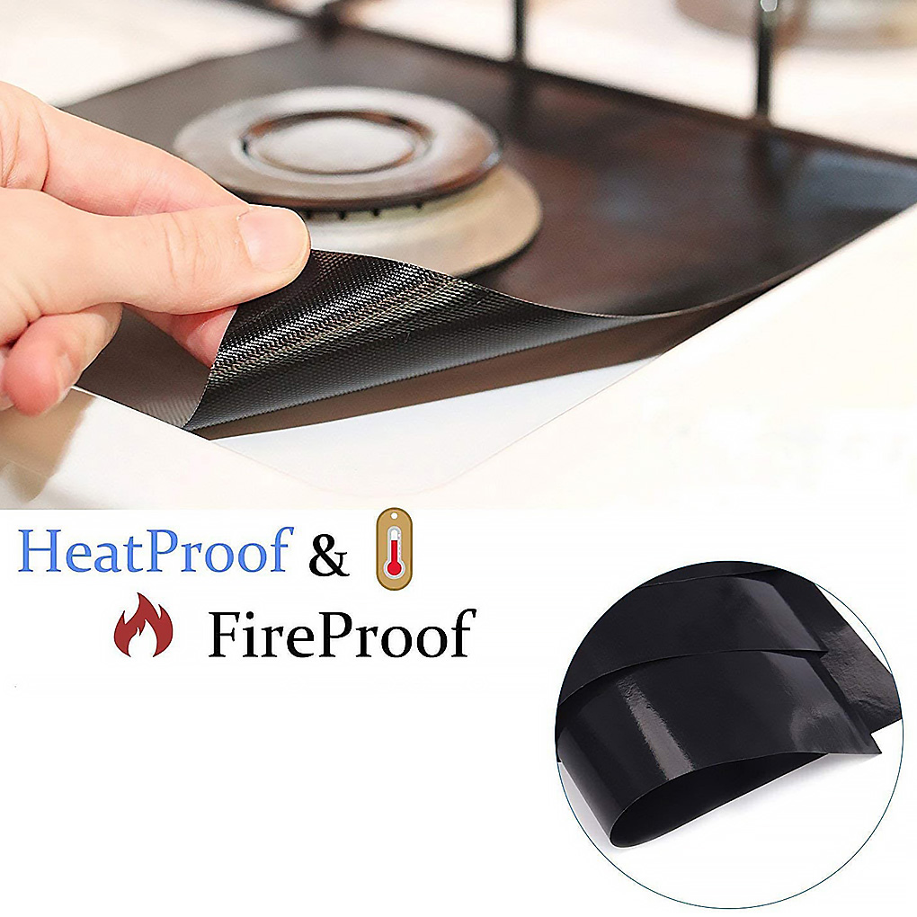 Booyoo 4Pcs Stove Burner Covers Stovetop Protector Liner NonStick