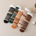 thumbnail image 3 of qolati Women Fuzzy Socks Non Slip Winter Warm Puffy Slipper Socks Soft Thick Fleece Lined Home Floor Comfy Socks, 3 of 6