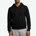 thumbnail image 2 of TSHXS Zip Up Hoodie for Men Long Sleeve Hooded Sweatshirt with Side Zipper Cutout Outerwear, 2 of 9
