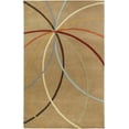 thumbnail image 3 of BoutiqueRugs Davison Contemporary Area Rug - Mustard, Dark Brown, Dusty Coral - 9'9" Round, 3 of 16