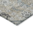 thumbnail image 5 of 8' X 10' Beige Taupe And Tan Floral Washable Indoor Outdoor Area Rug, 5 of 5