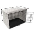 thumbnail image 6 of Abstract Art Dog Crate Cover, Monochrome Illustration Folkloric Tribal Geometric Shapes Along Stripes, Easy to Use Pet Kennel Cover Small Dogs Puppies Kittens, 7 Sizes, Pale Taupe White, by Ambesonne, 6 of 6