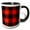 Black/White, variant on 3drose, Image of Rob Roy Clan Kilt Scottish Tartan Plaid Pattern, 11oz Mug