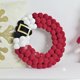 thumbnail image 4 of Adornos Colgantes De Algodón 1 pieza de 36 cm de poliéster rojo con pompones para Navidad, corona para puerta, decoración para colgar en la pared con lazo JASKFLY, 4 of 9