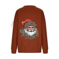 thumbnail image 5 of Horkkom Christmas Sweaters for Women Funny Santa Claus Graphic Sweatshirts Holiday Party Christmas Sweatshirts S, 5 of 6