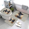 thumbnail image 3 of Bathroom Rugs Sets 3 Piece - Halloween Witch Hat Lizard Absorbent Non Slip Bath Mats, U-Shape Toilet Lid Cover, Contour Mat, Soft Washable Shower Mats Bath Rug Mat for Bathroom Tub Toilet, 3 of 7