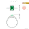 thumbnail image 6 of ANGARA Natural 1 Ct Emerald-Cut Emerald Ring with Diamond Halo in 14K White Gold for Women (Size-7x5mm) | May Birthstone, Birthday, Anniversary, Jewelry Gift for Women | Natural Emerald Ring, 6 of 10