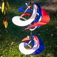 thumbnail image 4 of In the Breeze 2477 — Red, White and Blue Poly Double Vortex Spinner — Mesmerizing and Colorful Hanging Wind Spinner, 4 of 5