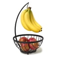 thumbnail image 3 of Spectrum Diversified Ashley Small Fruit Tree & Basket, Banana Hanger & Small Fruit Basket, Produce Saver Banana Holder & Open Wire Fruit Bowl for Kitchen Counter & Dining Table, Black, 3 of 6