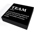 thumbnail image 3 of Zomyto 7x7 In Team Definition Wooden Wooden Box Sign Office Team Quote Desk Decorative Wooden Sign, 3 of 7