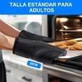 thumbnail image 2 of Guantes de Silicona para Horno, Juego de 2, Resistentes al Calor, con Forro Suave y Diseño Antideslizante, Esenciales de Cocina, Negro, 2 of 4