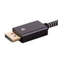 thumbnail image 3 of Monoprice DisplayPort 1.4 EasyPlug Nylon Braided Cable - 12 Feet Gray (10 Pack) 8K@60Hz, HDR Support, Up to 32.4 Gbps, For Laptop PC TV Gaming Monitor, 3 of 4