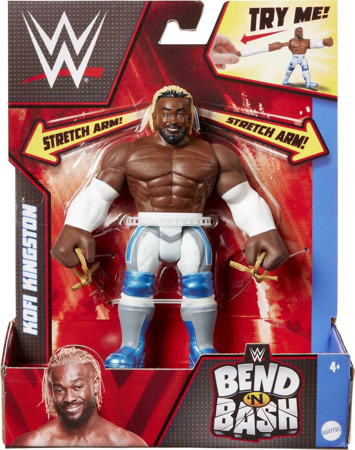 WWE – Bend 'N Bash – Figurine articulée – Kofi Kingston