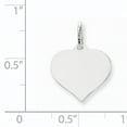 thumbnail image 2 of Charm Disque Cœur en Or Blanc 14K, 2 of 2
