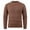 Brown, variant on Qulqfy Slim Fit Men's Sweater Cable Knit Casual Pure Blue Long Sleeve Winter Stretchy Fall Crew Neck Sweater Under Shirts for Men M
