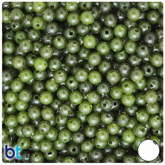 BeadTin Jade Opaque 6mm Round Plastic Beads (500pcs)