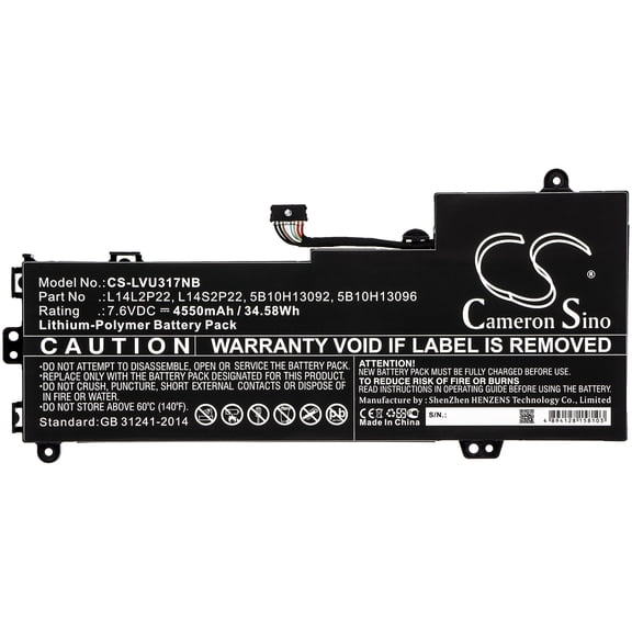 4550mAh 5B10K10222 5B10K10175 5B10H13092 5B10H13096 L14S2P22 5B10H17230 L14L2P22 L14M2P24 Battery for Lenovo IdeaPad 510S-13ISK