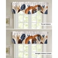 thumbnail image 6 of Tie Up Valance Curtain for Kitchen,Mid Century Abstract Leaf Boho Rod Pocket Short Curtains Adjustable Tie-Up Shade Valances,Terracotta Aesthetic Color Block Window Treatment for Bathroom Living Room, 6 of 8