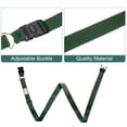 thumbnail image 3 of Uxcell 2 Pcs Correas de Equipaje para Maletas de 20-30 Pulgadas, Correa de Conector de Equipaje Ajustable con Hebilla de Contraseña y Etiqueta para Maleta de Viaje, Verde Oscuro, 3 of 7