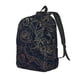 thumbnail image 1 of Easygdp Copper-Gold Gloss Outline Rose Mochila de Lona Resistente para Laptop, Compatible con Laptops de 15 a 17 pulgadas, Ideal para Escuela, Trabajo y Viajes-Medium, 1 of 5