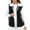 Black Vest for Women, variant on jtjvou Womens Fuzzy Fleece Vest Casual Sleeveless Outerwear Travel Zip Up Jacket Lightweight Warm Gilet With Pockets Black L