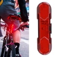 thumbnail image 1 of Mountain Bicycle Tail Light Bike USB Rechargeable Rear Light, Fashion Highlighting Tail Light Easy to Carry Bike Tail Light, for Night Riding Running Jogging, 1 of 8