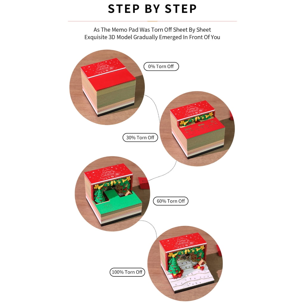 Zeiwohndc 2026 Holiday Themed Desktop Calendar Interactive 3D Art LED