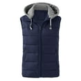 thumbnail image 2 of Jacket Women Lightweight Hooded Oversized Sleeveless Zip Water Packable Jackets Warm Winter Vest Coat Women's Coats Blue XXL, 2 of 4