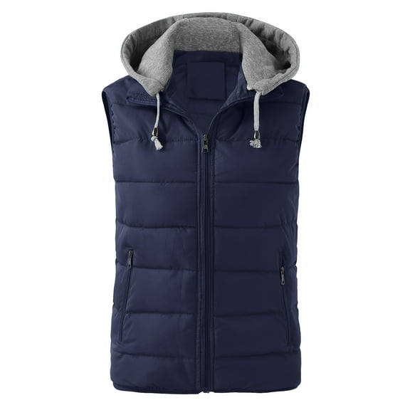 Women's Lightweight Hooded Oversized Sleeveless Zip Water Packable Winter Warm Vest Coat