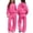 Hot Pink, variant on SERTGUTR Girls' Hoodie Set Pullover Kangaroo Pocket Wide Leg Sweatpants Relaxed Fit Fleece Lined Warm Winter Outfit School Everyday Outerwear