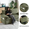 thumbnail image 5 of Queen Size Sleeper Pull Out Couch With Storage,Convertible Loveseat Sofa Bed,Prefect For Living Room,Apartment,Ofiice, 5 of 7