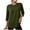 Army Green, variant on 3/4 Sleeve Athletic Shirt For Women, Round Neck Curved Hem Tunic Top, Ladies Fall Casual Workout Pullover Tee Shirts S-XXL