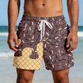 thumbnail image 2 of ibiyuan Mens Swim Trunks Ice Cream Shorts Baseball Shorts Quick Dry Breathable Board Shorts Beach Bathing Suit Lightweight Swimsuit Swimwear, 2 of 5