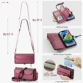 thumbnail image 4 of Crossbody for iPhone 14 Plus Case Wallet【RFID Blocking】with 10-Card Holder Zipper Bills Slot, Soft PU Leather Magnetic Shoulder Wrist Strap for iPhone 14 Plus Wallet Case Women, 4 of 15
