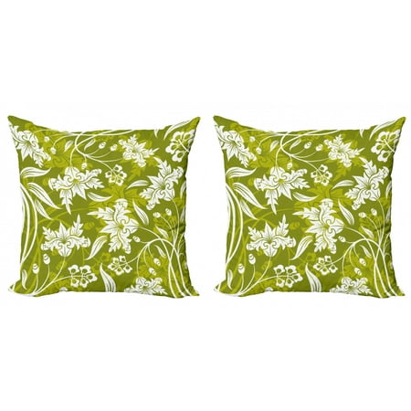 Floral Throw Pillow Cushion Cover Pack Of 2 Flourishing Flower