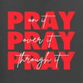 thumbnail image 6 of Wild Bobby, Pray On It Pray Over It Pray Through It Inspirational/Christian Unisex Graphic Hoodie Sweatshirt, Charcoal, Large, 6 of 6