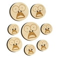 thumbnail image 1 of Mouth Agape Shocked Face Wood Buttons for Crochet Knitting Sewing DIY Craft - Various Sizes (8pcs), 1 of 7