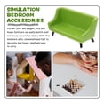 thumbnail image 5 of KAKOWELY doll sofa Miniature Sofa Model Plastic Mini Simulation Sofa Mini House Scene Model5.31"X1.77"X2.36", 5 of 5