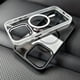 thumbnail image 2 of Metal Frame Case For iPhone 15 14 13 12 11 Pro Max Plus Transparent For Magsafe Magnetic Wireless Charge Lens Protector Cover, 2 of 5