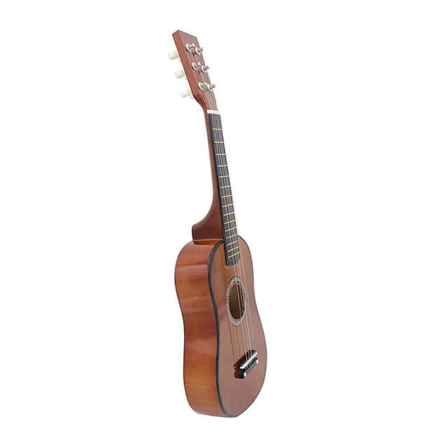 Guitarra acústica de 6 cuerdas de 23 pulgadas con púa, juguete musical de regalo para niños - # 2 Café