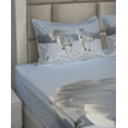 thumbnail image 2 of Ambesonne Animal Print Fitted & Top Sheet Set with Shams, Purebred Horses Wild, White Aqua, 2 of 4
