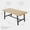 Natural, variant on 62.99" Industrial Dining Table for 4-6, Large Wooden Kitchen Table with Sturdy Metal Frame, Rectangular Table for Dining Room