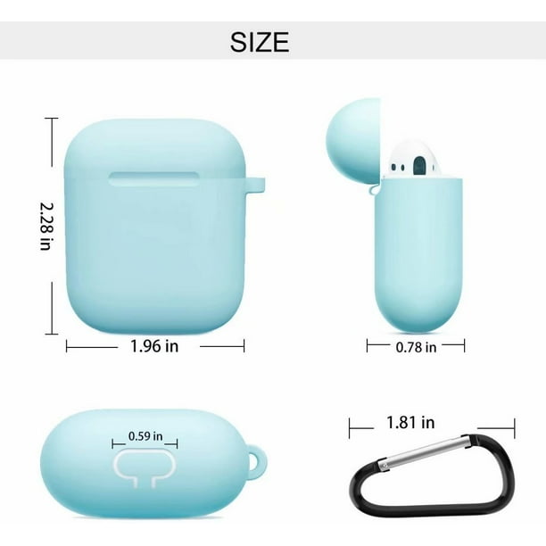 Airpods Pro Case Cover,Doboli Silicone Protective Skin Case for Airpod Pro  Light Blue