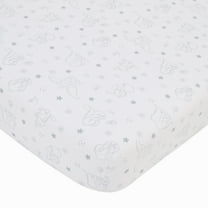 Disney Dumbo - Shine Bright Little Star Gray and White Fitted Crib Sheet
