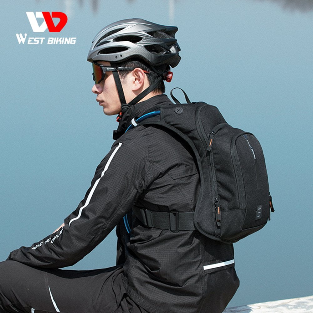 WEST BIKING Cycling Water Bag Large Capacity 10L Mountain Biking Backpack Black