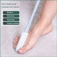 thumbnail image 4 of LYCAQL Toe Cleaning Brush, Silicone Foot Scrubber for Shower with 15.7" Long Handle Soft Cleaning Bath Brush Feet Cleaner Scrub Foot Care, Exfoliation Lotion Applicator for Seniors,Elderly,2Pcs, 4 of 7